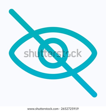 Invisible Lineal Gradient Icon For User Interface, Isolated Vector Icon.