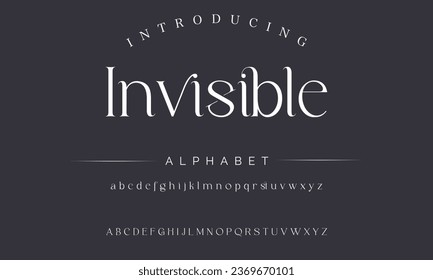 Invisible luxury elegant typography vintage serif font wedding invitation logo music fashion property