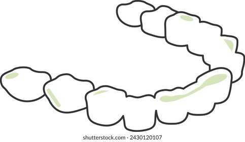 Invisible maintainer - plastic, oral care, Orthodontics - flat illustration 