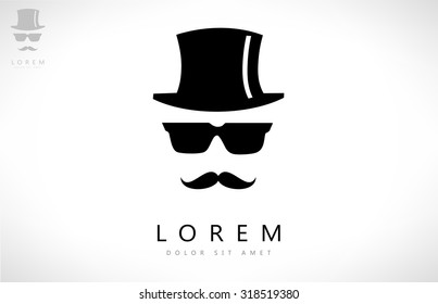Invisible man with hat glasses and mustaches