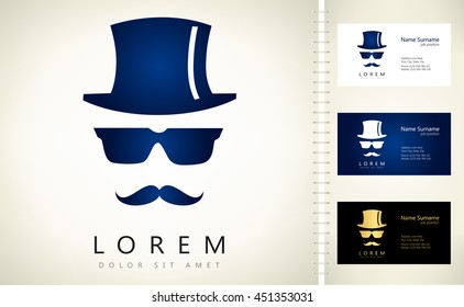 Invisible man with hat glasses and mustaches