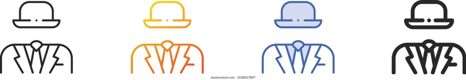 invisible man icon.Thin Linear, Gradient, Blue Stroke and bold Style Design Isolated On White Background