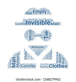 invisible man word cloud. tag cloud about invisible man