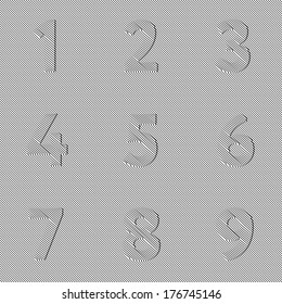 Invisible numbers 1 2 3 4 5 6 7 8 9 - optical illusion