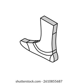 invisible sock isometric icon vector. invisible sock sign. isolated symbol illustration