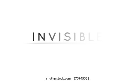 Invisible Typeface / EPS10 Vector