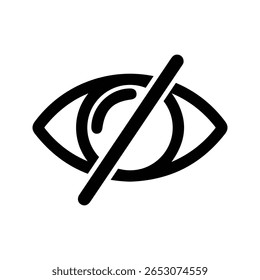 invisible view icons, eye icon set, privacy, hidden eye, thin line symbols