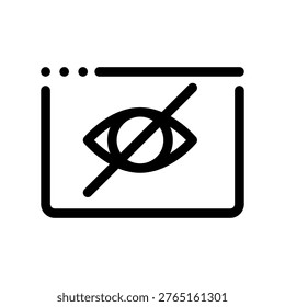 Invisible Web Browsing Privacy Linear Art Graphic