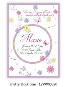 Invitacion Vectorial de flores color pastel para fiesta - Vektorgrafik - Vektorgrafik