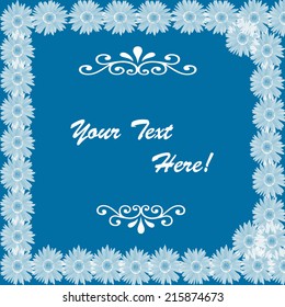 Invitation with abstract floral background.
