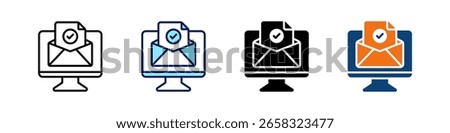 Invitation All In One Icon Multi Styles Vector Set