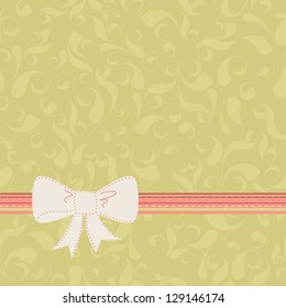 Invitation, anniversary card with ribbon,  EPS10