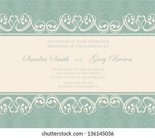 Invitation or announcement card.