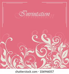 Invitation or announcement card. Vector illustration