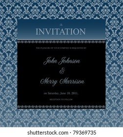 Invitation or announcement frame with sample text