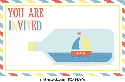 invitation for any holiday. Vector illustration
