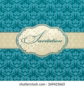 invitation art vector frame package label vintage with retro abstract backgrounds card