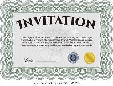 Invitation. Artistry design. Border, frame.With background. 