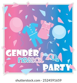 invitation to a baby gender reveal party