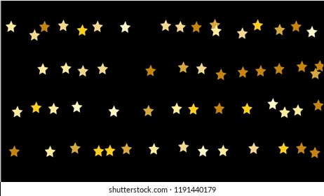  Invitation Background. Banner, Greeting Card, Christmas and New Year card,  Postcard, Packaging,Textile Print. Abstract Background with Many Random Falling Golden Stars Confetti .