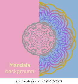 Antecedentes de la invitación Con un hermoso adorno. Ilustración del vector