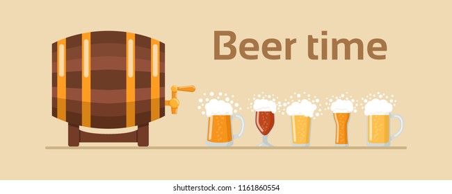 Invitation background for beer festival. Oktoberfest. Template for flyer ,banner, poster and card design. Vector illustration.
