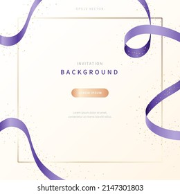 invitation background with color of very peri, which is 2022 trendy color. special day design for web page, printing, banner, event, promotion. lovely parth concept frame vector design of eps 10.