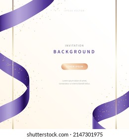 invitation background with color of very peri, which is 2022 trendy color. special day design for web page, printing, banner, event, promotion. lovely parth concept frame vector design of eps 10.