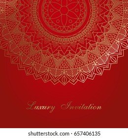 Einladender Hintergrund mit dekorativem Mandala-Design