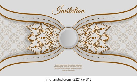 invitation background, with mandala ornaments and decorative patterns