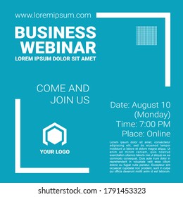 Invitation banner to the online conference. Business webinar invitation design. Announcement poster concept in flat style - Powered by Shutterstock - Get 15% off with code: PIKWIZARD15