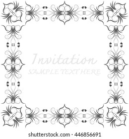 invitation with beautiful designs.