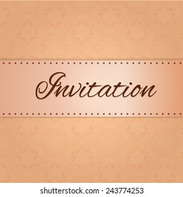 Invitation beige card