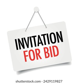 Invitation for bid on door sign