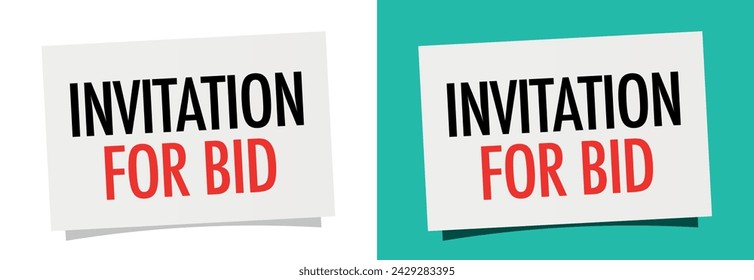 Invitation for bid on sticker