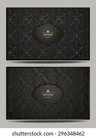 Invitation black and gold cards