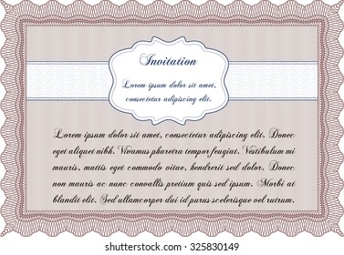 Invitation. Border, frame.Artistry design. Easy to print. 