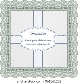 Invitation. Border, frame.Beauty design. Printer friendly. 