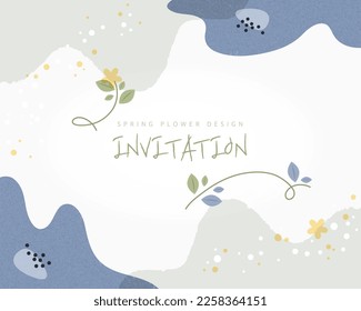 Invitación al marco luminoso de la flor de primavera 
