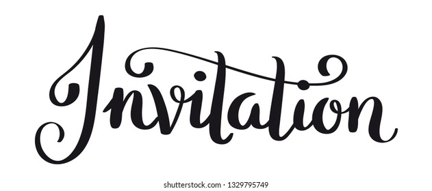 INVITATION brush calligraphy banner