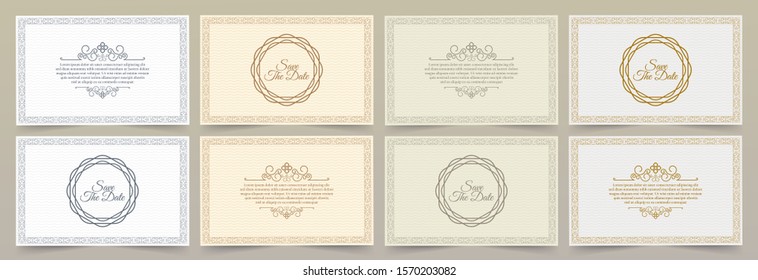 Invitation, business card or banner with text template.