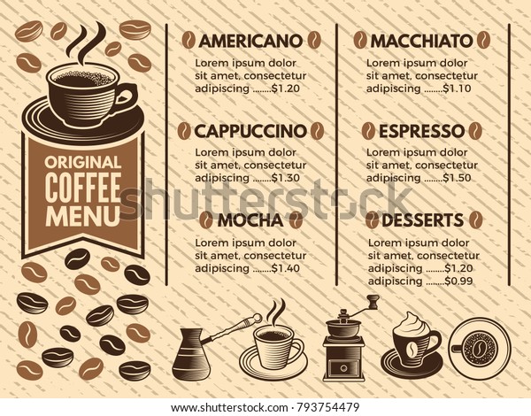 Invitation Cafe Menu Coffee House Pictures Stock Vector Royalty Free 793754479