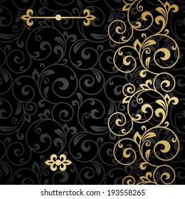 Invitation card. Abstract flower background.