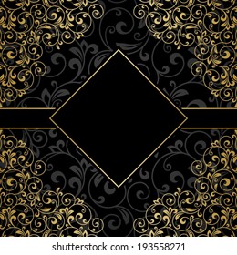 Invitation card. Abstract flower background.