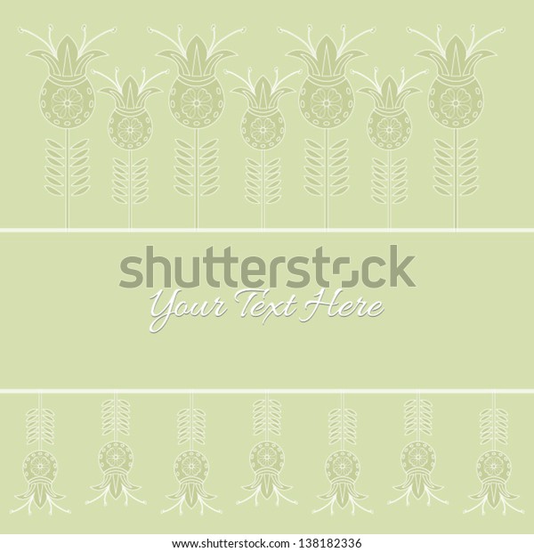 Invitation card. Abstract\
light green background with flowers. for invitation, backdrop,\
Wedding, card, brochure, banner, border, wallpaper. Vector eps10,\
illustration.
