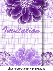 invitation card, abstract vector flower background