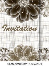 invitation card, abstract vector flower background