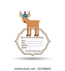 invitation card with animals design 