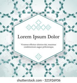 Invitation card with arabesque decor - geometric pattern