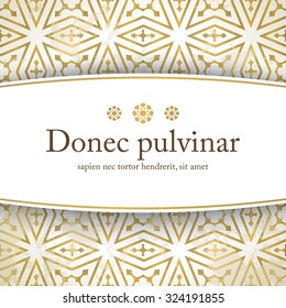 Invitation card with arabesque decor - geometric pattern